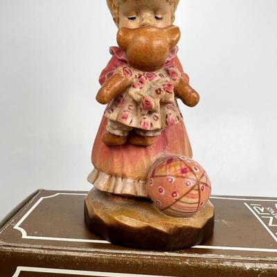 ANRI Italian woodcarving Collectible figurine "Wake Up"