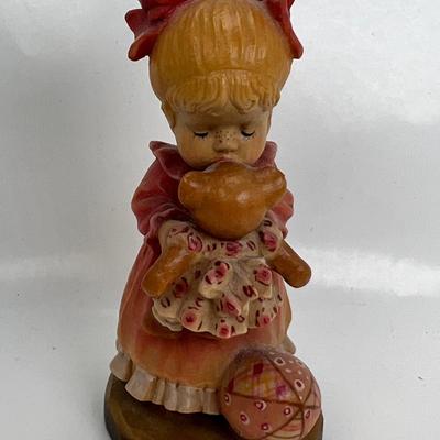 ANRI Italian woodcarving Collectible figurine "Wake Up"