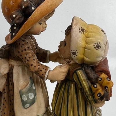 ANRI Italian woodcarving Collectible figurine "First Day at School"