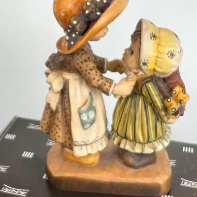 ANRI Italian woodcarving Collectible figurine "First Day at School"