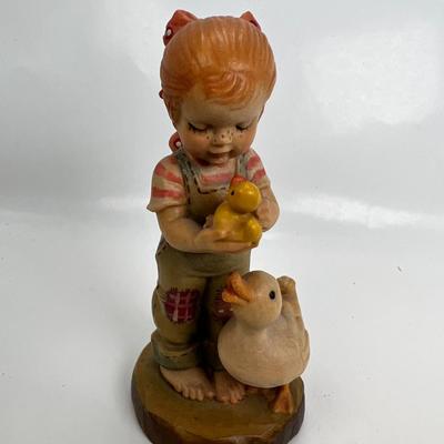 Anri Italian Wood Carving  Collectible figurine "Watchful Eye"