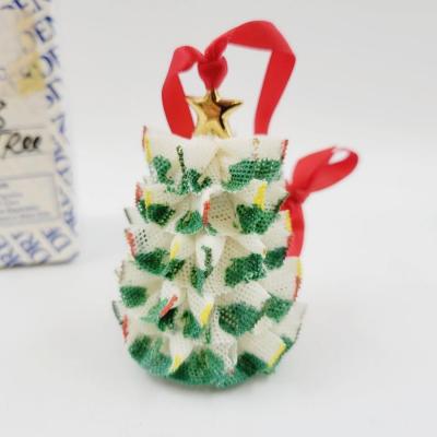 STUNNING MULLER VOLKSTEDT IRISH DRESDEN FIGURE CHRISTMAS TREE ORNAMENT