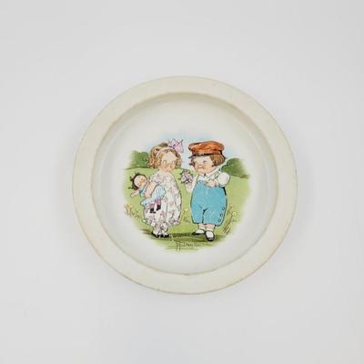 VINTAGE BUFFALO POTTERY  CAMPBELLS SOUP KIDS CHILD'S DISH.