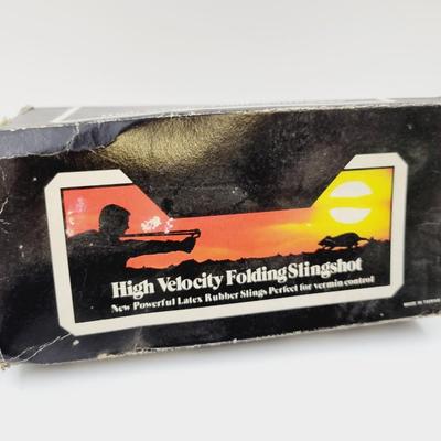 HIGH VELOCITY FOLDING SLING SHOT