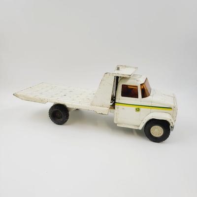 VINTAGE JOHN DEERE IMPLEMENT FLATBED TRUCK TRACTOR HAULER 1/16