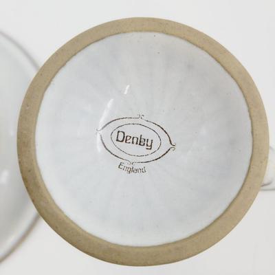 DENBY OF ENGLAND STONEWARE CUP & SAUCERS SET