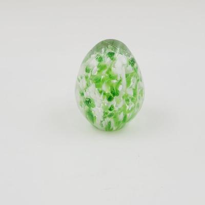SMALL DESIGNED UNSIGNED GLASS EGG