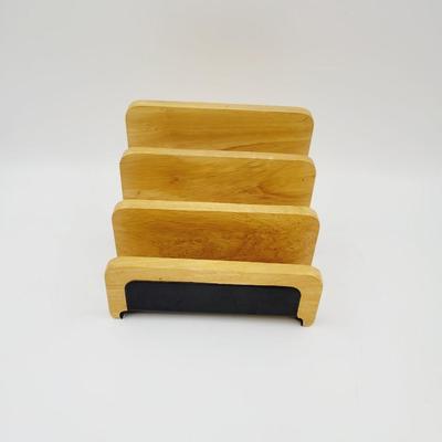 DECORATIVE WOOD & METAL MAIL / LETTERS TABLE TOP FILER