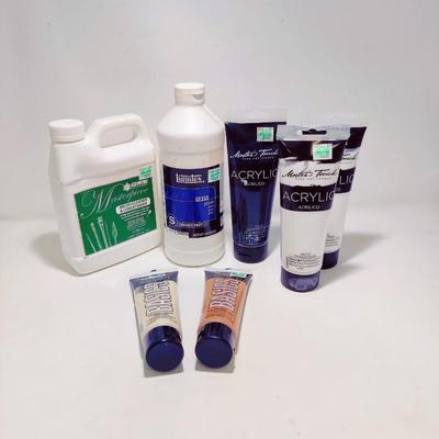ACRYLIC PAINT AND MORE SUPPLIES LOT