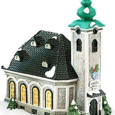 Dept 56 Alpine Village Series "St. Nikolaus Kirche" Lighted Building; RETIRED