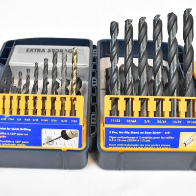 29 Ryobi Drill Bits with Carrying Case, Gently Used, Locking Case