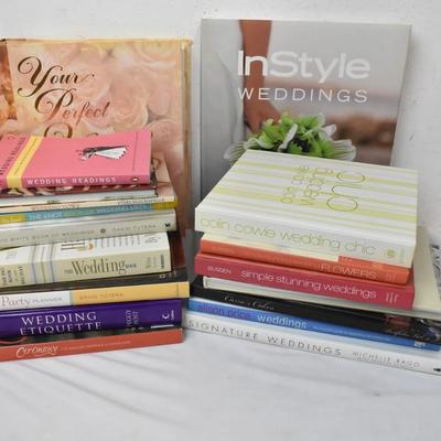 Lot of 18 Wedding Planning Guide Books, Wedding Inspiration & Journals