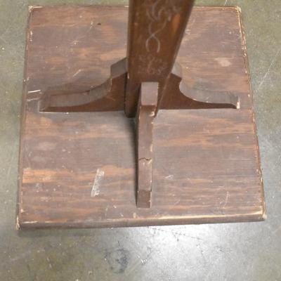 Handpainted Wooden Coat Rack, 70" Tall, Only One Side Painted, Small Crack