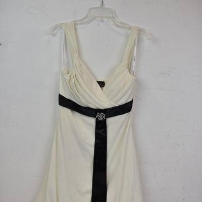 My Michelle Junior Girl's Formal Dress, Off White with Cropped Shawl, Medium