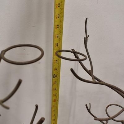 2 pc Metal Tree Home Decor, 42" Tall, 2.75" Circles