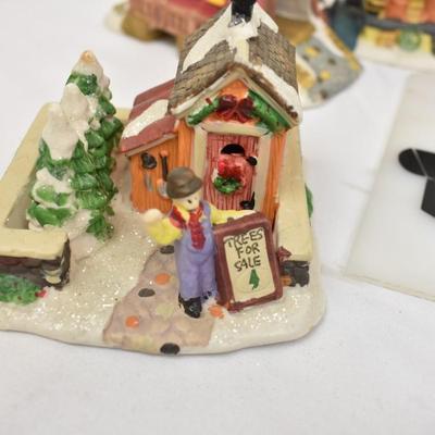 Christmas Village Figures - Coffee Shop, Millhouse, Bridge, More