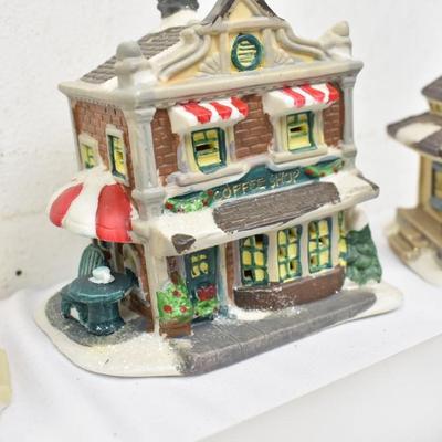 Christmas Village Figures - Coffee Shop, Millhouse, Bridge, More