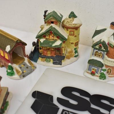 Christmas Village Figures - Coffee Shop, Millhouse, Bridge, More