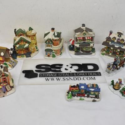 Christmas Village Figures - Coffee Shop, Millhouse, Bridge, More