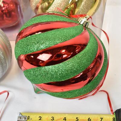 6 Oversized Ornaments, Large Christmas Decorations
