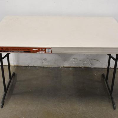 48 in x 30 in Commercial Folding Table, Near New, Excellent Condition