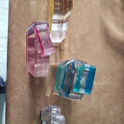 Large acrylic perfume bottle shaped sculpturesl 10" high