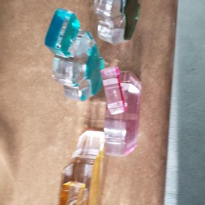 Large acrylic perfume bottle shaped sculpturesl 10" high