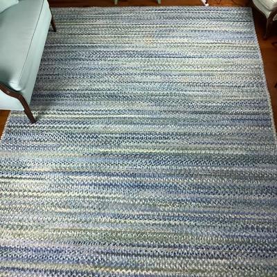 8025 Large 8' x 10' Light Blue CAPEL Braided Rug