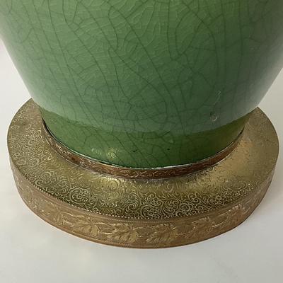 8032 Green Celadon Pottery Lamp