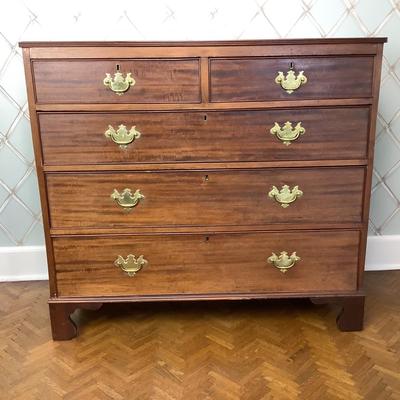 8033 Antique Chippendale Chest of Drawers