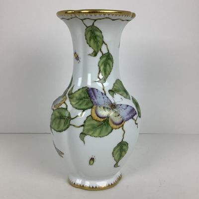 8034 Hand Painted Anna Weatherly Design Butterfly Vase