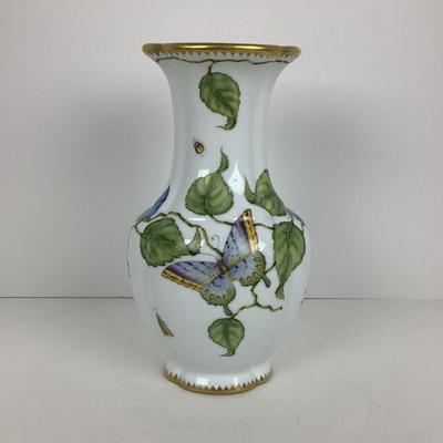 8034 Hand Painted Anna Weatherly Design Butterfly Vase