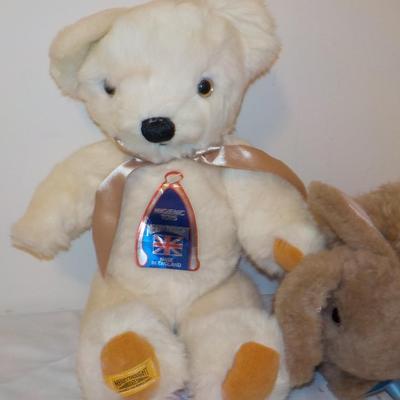 "Merry Thought Bear and New Zealand Bunny Rabbit"