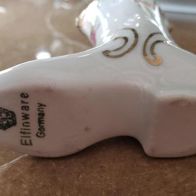 Antique porcelain shoe and boot