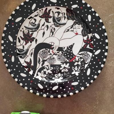 Hand painted signed plate Helen Alexa Wiegand