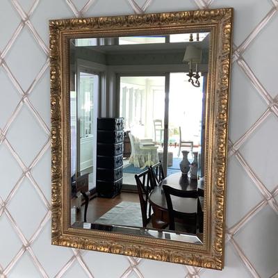 8042 Gold Framed Beveled Mirror