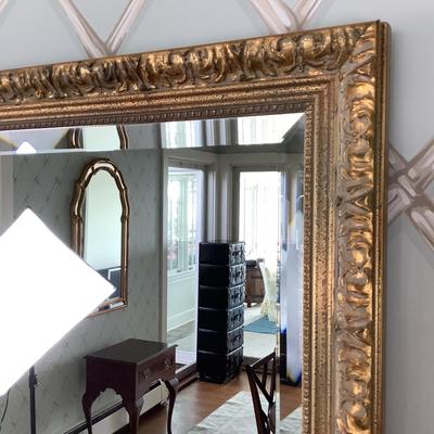 8042 Gold Framed Beveled Mirror