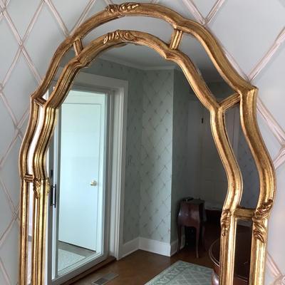 8043 Regency Style Gold Gilt Paneled Mirror