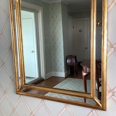 8043 Regency Style Gold Gilt Paneled Mirror