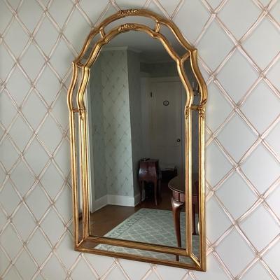 8043 Regency Style Gold Gilt Paneled Mirror