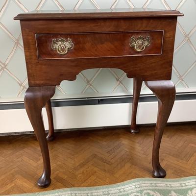 8044 Antique Chippendale Side Table with Single Drawer