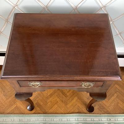 8044 Antique Chippendale Side Table with Single Drawer