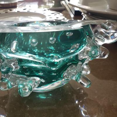 Leon Applebaum Art glass bowl signed