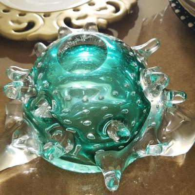 Leon Applebaum Art glass bowl signed