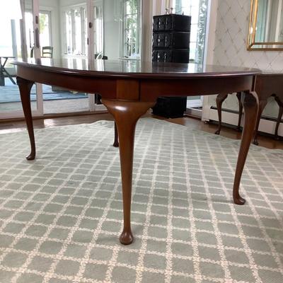 8047 Vintage Mahogany Dining Room Table and Two Chairs