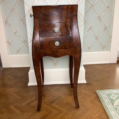 8048 Antique Louis XV French Style 3 Drawer Veneer Stand