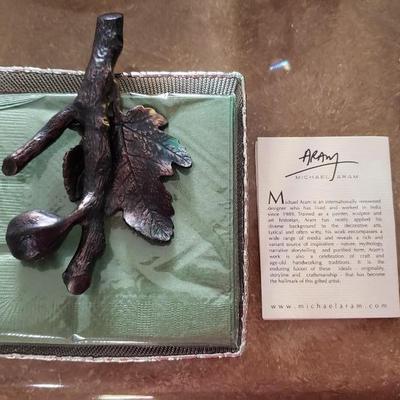 Fig leaf napkin holder by Michael Aram