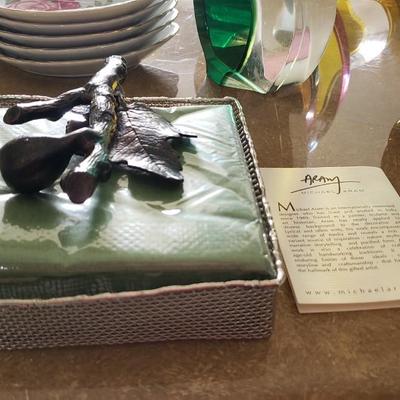 Fig leaf napkin holder by Michael Aram