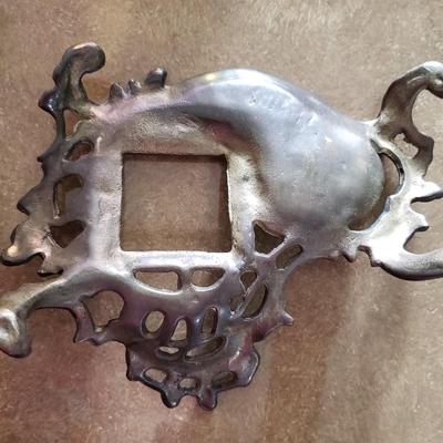 Ornate solid brass Victorian Ink well
