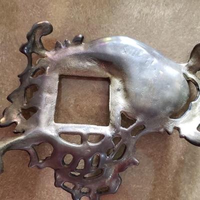 Ornate solid brass Victorian Ink well